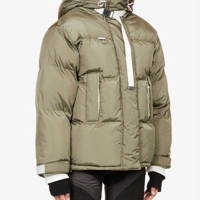 Willow recycled-polyester and recycled-polyamide-blend puffer jacket