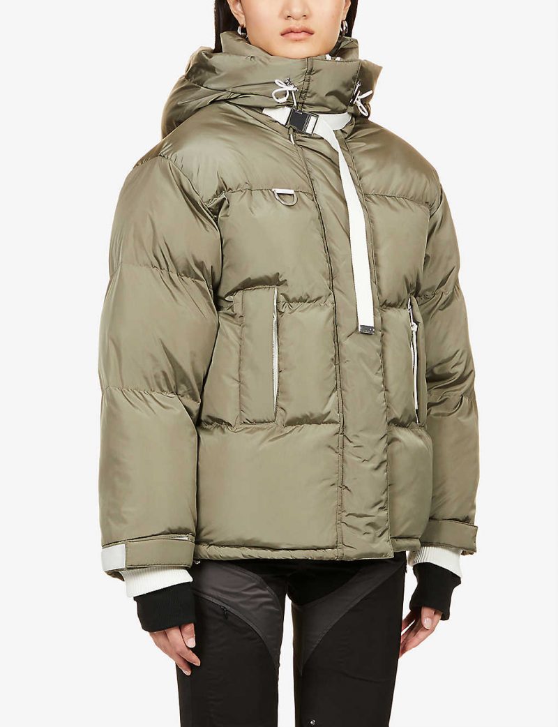 Willow recycled-polyester and recycled-polyamide-blend puffer jacket