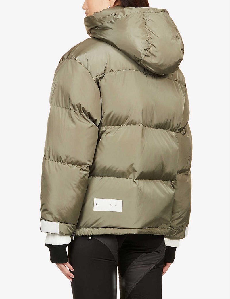 Willow recycled-polyester and recycled-polyamide-blend puffer jacket