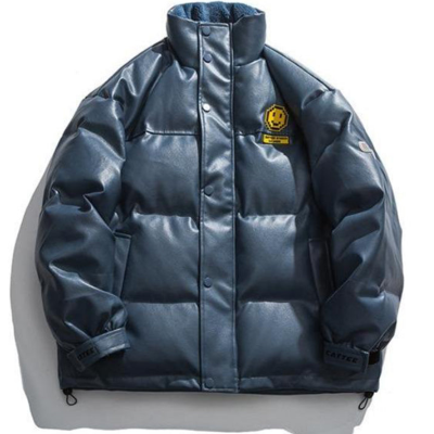 Smiley Patch Puffer Jacket