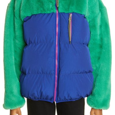 Ace Faux Fur & Nylon Puffer Jacket STELLA MCCARTNEY