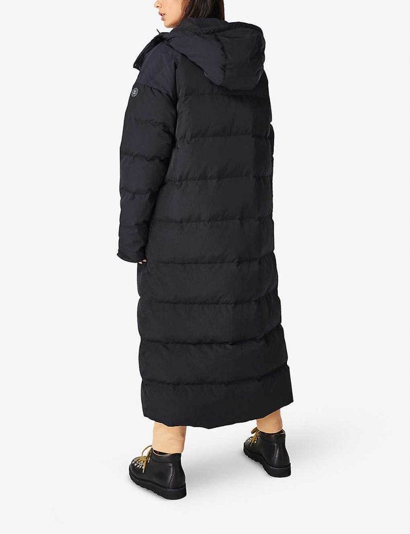 Reversible Duvet hooded recycled shell-down coat