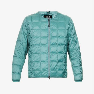 Padded quilted shell-down jacket