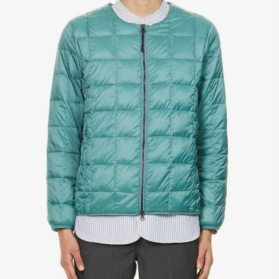 Padded quilted shell-down jacket
