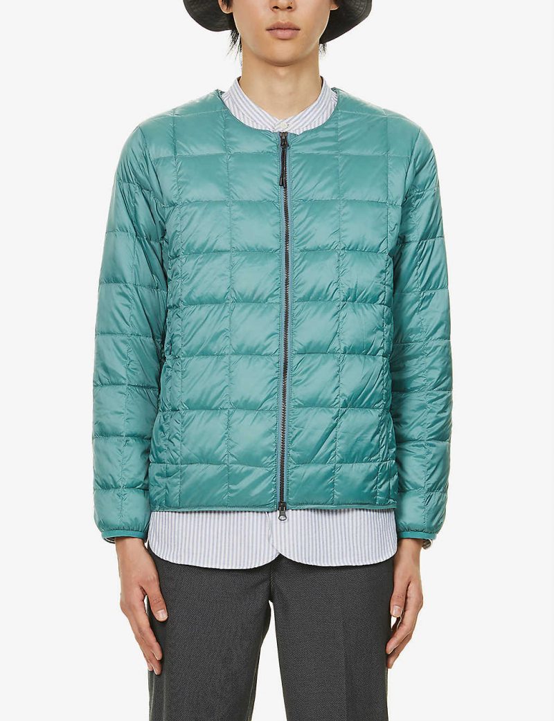 Padded quilted shell-down jacket