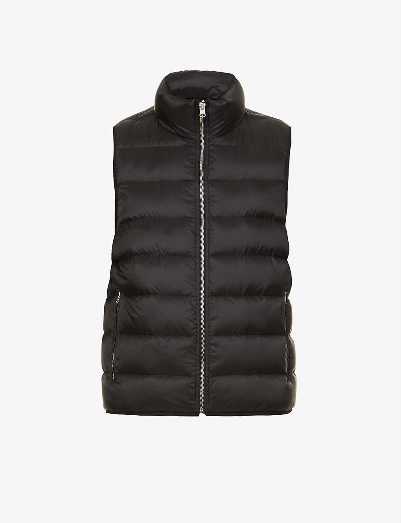 Quilted shell-down vest