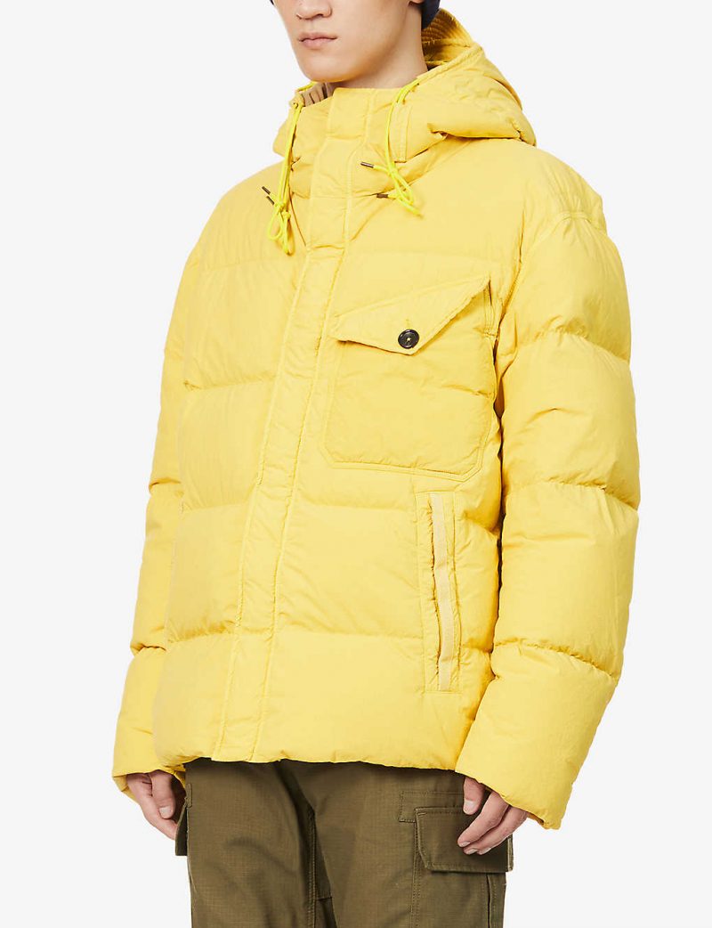 Survival Down hooded shell-down jacket