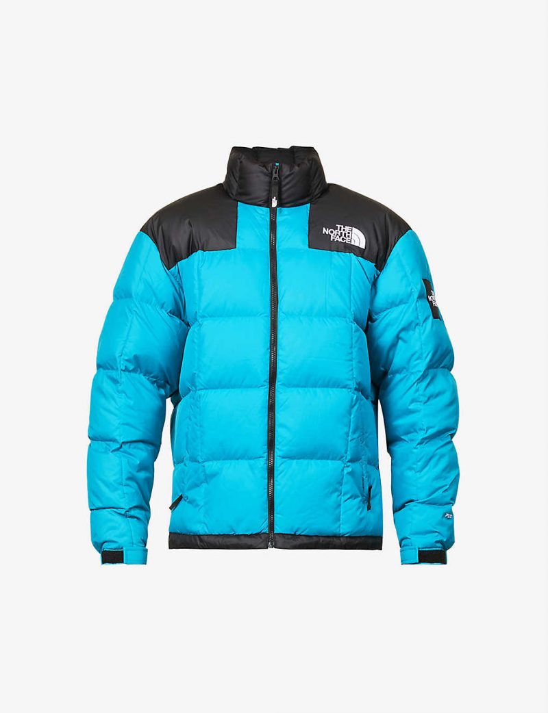 Lhotse brand-embroidered funnel-neck shell-down jacket