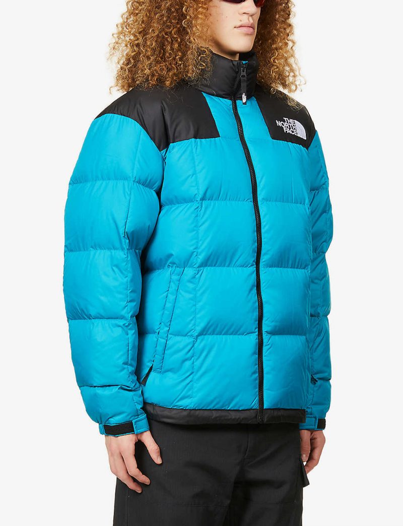 Lhotse brand-embroidered funnel-neck shell-down jacket