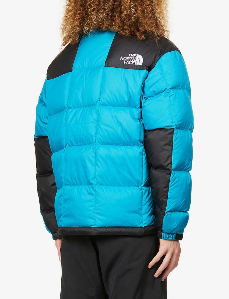 Lhotse brand-embroidered funnel-neck shell-down jacket