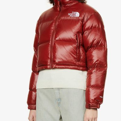 Nuptse brand-patch shell-down jacket