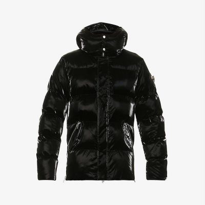 Bumnester 3/4 padded shell hooded puffer jacket