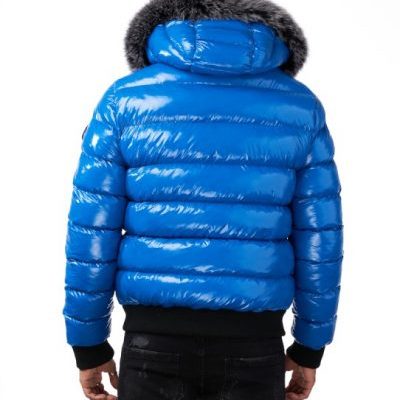 Avenue George V Paris Down Royal Blue Nylon Jacket