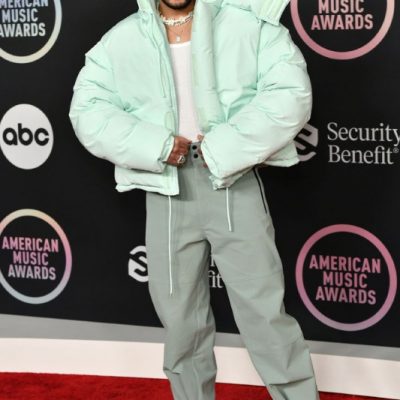 Bad Bunny Green Puffer Jacket