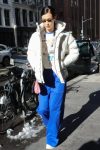 Bella Hadid White Puffer Jacket