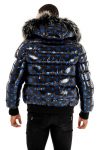 George V Paris Bomber Black And Blue Jacket