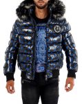 George V Paris Bomber Black And Blue Jacket