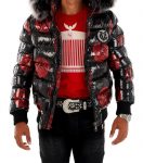 George V Paris Bomber Black And Red Jacket