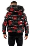 George V Paris Bomber Black And Red Jacket