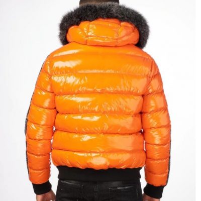 George V Paris Orange Bomber Nylon Jacket