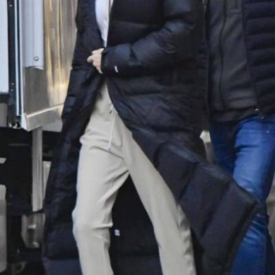 Gigi Hadid Black Puffer Coat