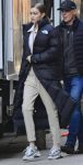 Gigi Hadid Black Puffer Coat
