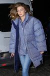 Gigi Hadid Blue Puffer Jacket