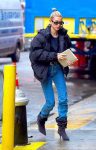 Hailey Baldwin Black Puffer Jacket