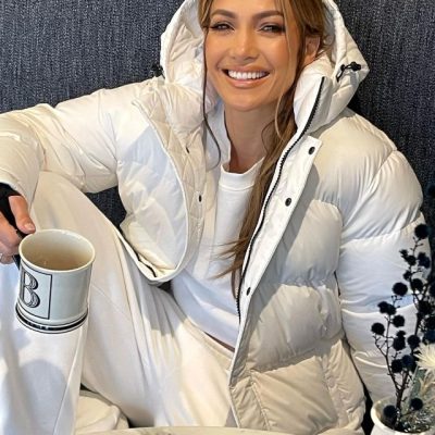 Jennifer Lopez White Puffer Jacket