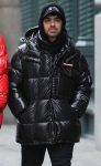 Joe Jonas Black Puffer Jacket