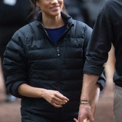 Meghan Markle Black Puffer Jacket