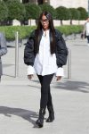 Naomi Campbell Black Puffer Jacket