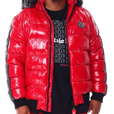Robert Phillipe Glazed Nylon Puffer Jacket
