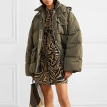 Women Puffer Olive Jacket