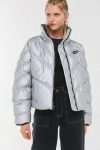Women Silver Puffer Jacket