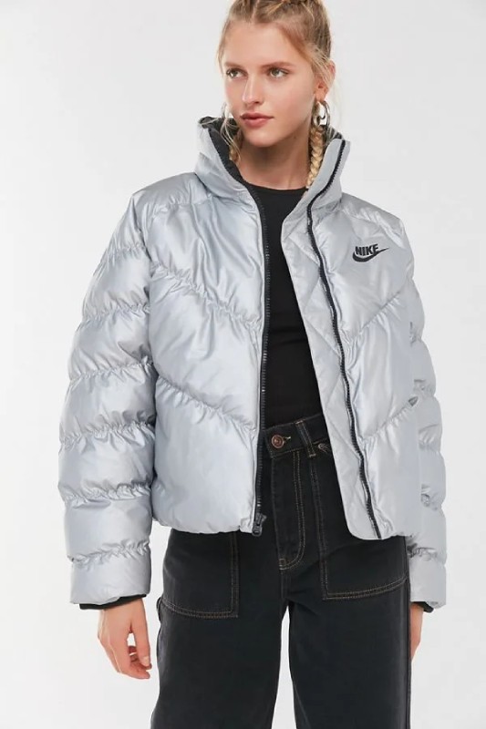 Women Silver Puffer Jacket - The Puffer Jackets