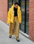 Women Yellow Puffer Jacket