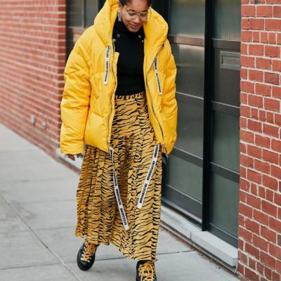 Women Yellow Puffer Jacket