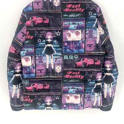 2 Fast Anime Puffer Nylon Jacket