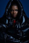 Brittany Sky Black Puffer Coat