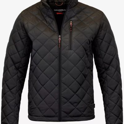 Men’s Diamond Quilted Black Jacket