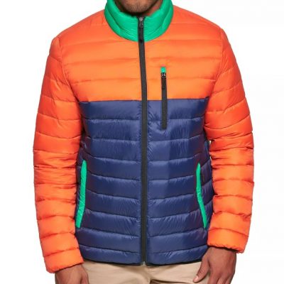 Men’s Down Packable Quilted Blue Puffer Jacket