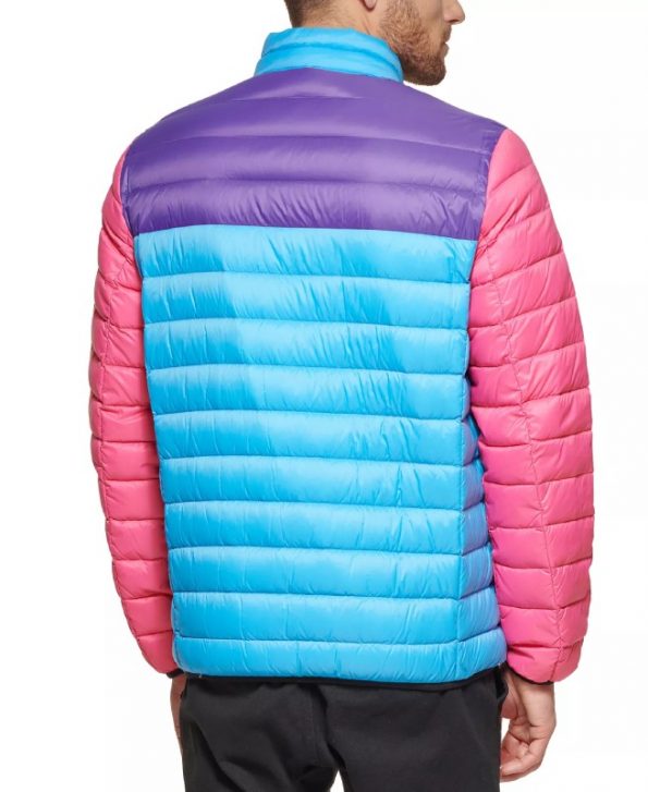 Men’s Down Packable Quilted Pink Puffer Jacket TPJ