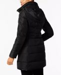 Women’s Faux-Fur Collar Black Puffer Coat