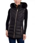 Women’s Faux-Fur-Trim Hooded Vest