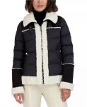 Women’s Faux-Fur-Trim Puffer Blue Coat