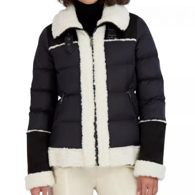 Women's Faux-Fur-Trim Puffer Blue Coat