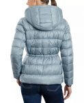 Women’s Hooded Light Blue Puffer Coat