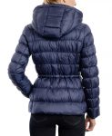 Women’s Hooded Blue Puffer Coat
