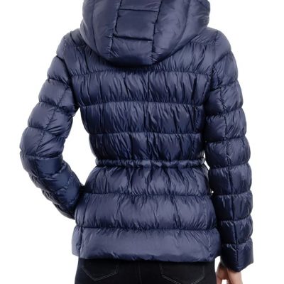 Women’s Hooded Navy Blue Puffer Coat